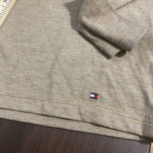 Tommy Hilfiger Women's Shiny Long Sleeve Lurex Twist Front Knit Top Size L New - Picture 15 of 15